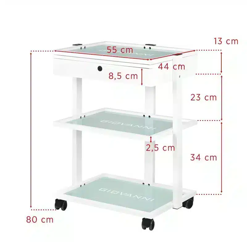 Kozmetični odlagalni voziček1040A Giovanni - Trgovina s kozmetično opremo Kozmetični odlagalni voziček1040A Giovanni - slika 2